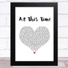 Algebra At This Time White Heart Song Lyric Music Art Print