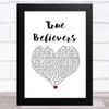 Darius Rucker True Believers White Heart Song Lyric Music Art Print