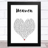 DJ Sammy Heaven (Candlelight Mix) White Heart Song Lyric Music Art Print