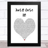 Eminem Just Lose It White Heart Song Lyric Music Art Print