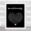 Katy Perry Unconditionally Black Heart Song Lyric Print