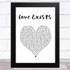 Amy Lee Love Exists White Heart Song Lyric Music Art Print
