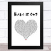 Florence + The Machine Shake It Out White Heart Song Lyric Music Art Print