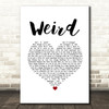 Hanson Weird White Heart Song Lyric Music Art Print