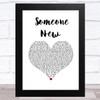 Hozier Someone New White Heart Song Lyric Music Art Print