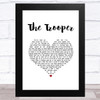 Iron Maiden The Trooper White Heart Song Lyric Music Art Print