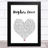 James Vincent McMorrow Higher Love White Heart Song Lyric Music Art Print