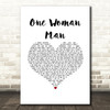 John Legend One Woman Man White Heart Song Lyric Music Art Print