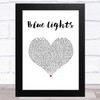Jorja Smith Blue Lights White Heart Song Lyric Music Art Print