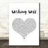 Juice WRLD Wishing Well White Heart Song Lyric Music Art Print