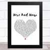 Kenny Chesney Here And Now White Heart Song Lyric Music Art Print