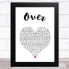 Kings Of Leon Over White Heart Song Lyric Music Art Print