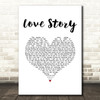 Layo & Bushwacka! Love Story White Heart Song Lyric Music Art Print