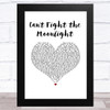 LeAnn Rimes Can't Fight the Moonlight White Heart Song Lyric Music Art Print