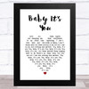 London Grammar Baby Its You White Heart Song Lyric Music Art Print