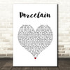 Matt Cardle Porcelain White Heart Song Lyric Music Art Print