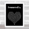 Kelly Rowland ft. David Guetta Commander Black Heart Song Lyric Print