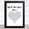 Aslan Wish You Were Here White Heart Song Lyric Music Art Print