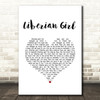 Michael Jackson Liberian Girl White Heart Song Lyric Music Art Print