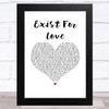 AURORA Exist For Love White Heart Song Lyric Music Art Print