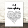 One Direction Girl Almighty White Heart Song Lyric Music Art Print