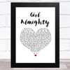 One Direction Girl Almighty White Heart Song Lyric Music Art Print