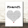 One Direction Moments White Heart Song Lyric Music Art Print