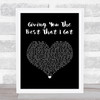 Anita Baker Giving You The Best That I Got Black Heart Song Lyric Print