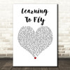 Pink Floyd Learning To Fly White Heart Song Lyric Music Art Print