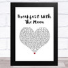 Powfu Breakfast With The Moon White Heart Song Lyric Music Art Print