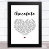 Snow Patrol Chocolate White Heart Song Lyric Music Art Print