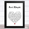 Beyoncé Ave Maria White Heart Song Lyric Music Art Print