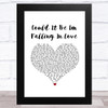 The Spinners Could It Be I'm Falling In Love White Heart Song Lyric Music Art Print
