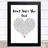 Tim McGraw Don't Take The Girl White Heart Song Lyric Music Art Print
