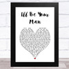 Zac Brown Band I'll Be Your Man White Heart Song Lyric Music Art Print