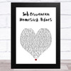 Bob Dylan Subterranean Homesick Blues White Heart Song Lyric Music Art Print