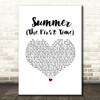Bobby Goldsboro Summer (The First Time) White Heart Song Lyric Music Art Print
