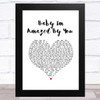 BRYAN ADAMS Baby I'm Amazed By You White Heart Song Lyric Music Art Print