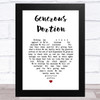 Cageless Birds Generous Portion White Heart Song Lyric Music Art Print