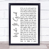 Fink Make It Good White Script Song Lyric Print