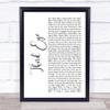 Florence + The Machine Third Eye White Script Song Lyric Print
