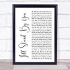 Girls Aloud I'll Stand By You White Script Song Lyric Print
