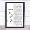 Hillsong United So Will I White Script Song Lyric Print