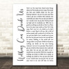 Jason Donovan Nothing Can Divide Us White Script Song Lyric Print