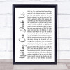 Jason Donovan Nothing Can Divide Us White Script Song Lyric Print