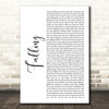 Krept & Konan Falling White Script Song Lyric Print