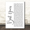 5 Seconds Of Summer Best Years White Script Song Lyric Print