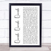 Michael Buble Quando, Quando, Quando White Script Song Lyric Print