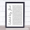 Mötley Crüe Kickstart my Heart White Script Song Lyric Print