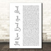 Backstreet Boys I'll Never Break Your Heart White Script Song Lyric Print